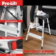thumbnail image 6 of Pro-Lift Three Step Ladder with Storage, 6 of 8