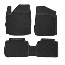 3D Custom Fit Floor Mats for 2003-2008 Nissan Murano (All Trims), All-Weather Floor Liners, Full Set for 1st & 2nd Row, Black, Rubber