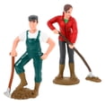 thumbnail image 1 of Miangastore 2pcs Farmer Model Farm Character Model Simulation Farmer Peasant Woman Models, 1 of 8