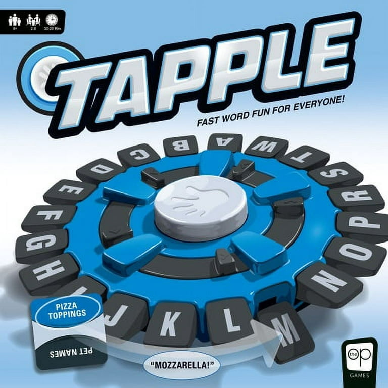  USAOPOLY TAPPLE® Word Game, Fast-Paced Family Board Game, Choose a Category & Race Against The Timer to be The Last Player