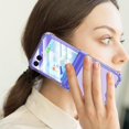thumbnail image 7 of Compatible for Samsung Galaxy Z Flip 5 Case with Hinge Protection,Samsung Flip 5 Full Cover Shockproof Slim Phone Protection Case Cover Clear for Z Flip 5 5G(2023)-Clear Purple, 7 of 7