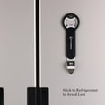 thumbnail image 2 of Magnetic Bottle and Can Opener for Refrigerator, Stainless Steel Manual Can Punch Opener for Liquid with Cap Catcher, Stick to Fridge for Easy Storage, Can Tapper Church Key with Magnet, 2 of 8