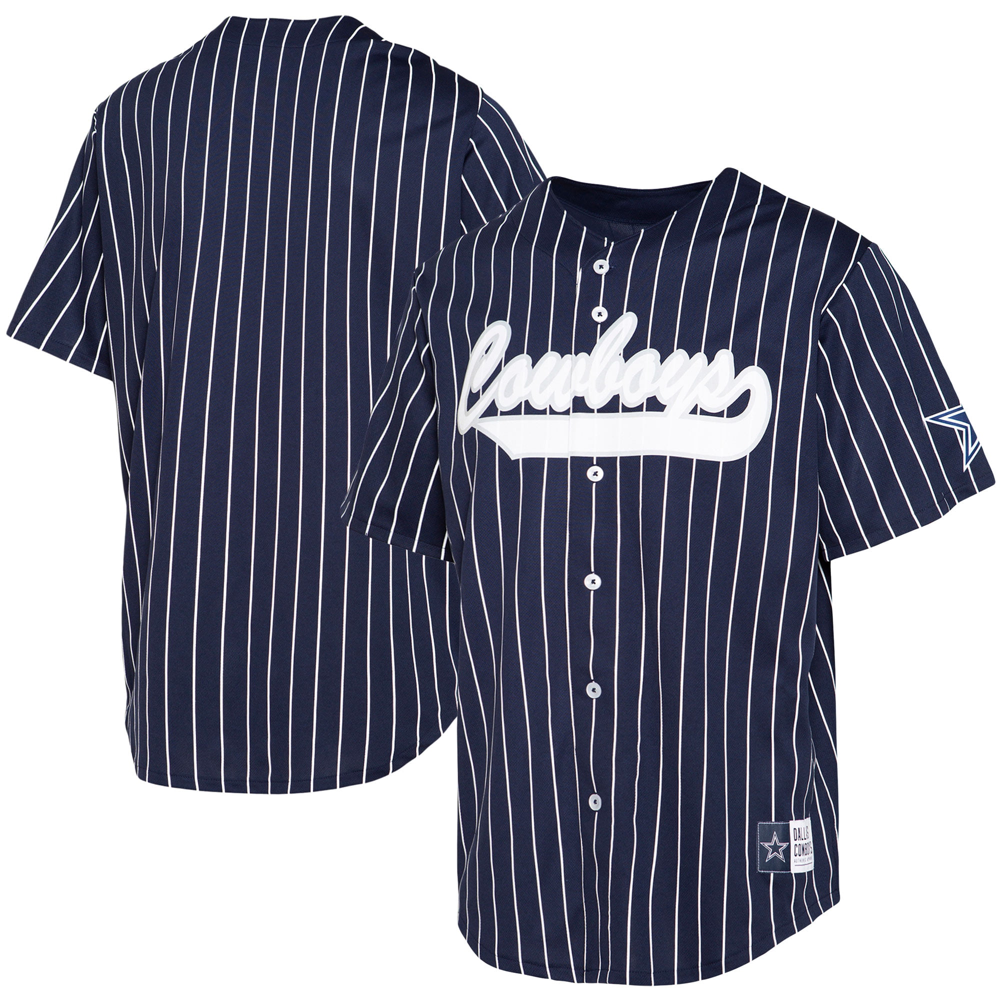 Dallas Cowboys Lou Full-Button Baseball Jersey Shirt - Navy - Walmart.com