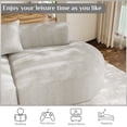 thumbnail image 6 of Wiilayok Modern Chenille Sofa,Curved Sofa with Deep Seat,Cloud Compression Sofa Couch for Living Room,No Assembly,Light Gray, 6 of 7