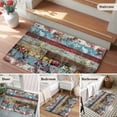 thumbnail image 5 of 2x3 Ft Entryway Area Rug, Vintage Spring Floral Kitchen Rug Runner Washable Floor Mat, Farmhouse Ethnic Flowers Non Slip Indoor Door Mat Throw Carpet for Bathroom Living Room Bedroom, 5 of 8