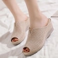 thumbnail image 6 of Vintage Fish Mouth Wedge Sandals Women Summer Outdoors Comfort Orthopedic Sandal Platform Sandals, 6 of 8