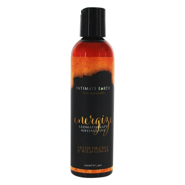 Intimate Earth Energize Aromatherapy Massage Oil Fresh Orange & Wild