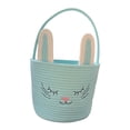 thumbnail image 4 of Cesta de conejito de Pascua con asa, adorable bolsa de golosinas vacía, organizador de almacenamiento Verde claro, 4 of 9