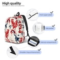 thumbnail image 5 of Daiia Roosters Vintage Canvas Backpack for Men and Women ,Hiking Backpack,Travel Laptop Bag for School,Large Capacity Backpack, 5 of 8
