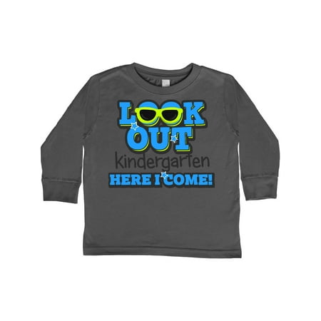 

Inktastic Look out Kindergarten Here I Come Gift Toddler Boy Girl Long Sleeve T-Shirt
