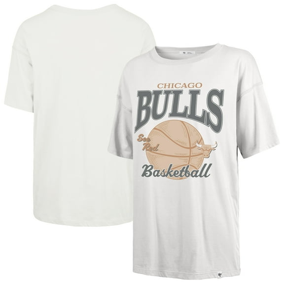 Women's-'47  White Chicago Bulls City Edition Down Court Sadie T-Shirt