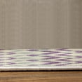 thumbnail image 2 of Chevron Turkish Area Rug, Vintage Overlapping Zigzag Lines Thin and Thick Stripes Old Classical, Soft Carpet for Living Room Decor with Distressed Look, 4' X 5.7', Purple Cream, by Ambesonne, 2 of 3