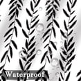 thumbnail image 2 of Modern Abstract Leaves Shower Curtain Black White Farmhouse Minimalist Shower Curtain Boho Spring Neutral Waterproof Polyester Fabric Bathroom Decor Shower Curtain Set, 72 x 72 Inches, 2 of 6