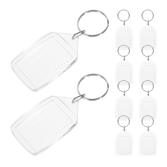 Masteelf  12 Pcs Keychain Picture Frame Keychains Memorial Gifts Miss