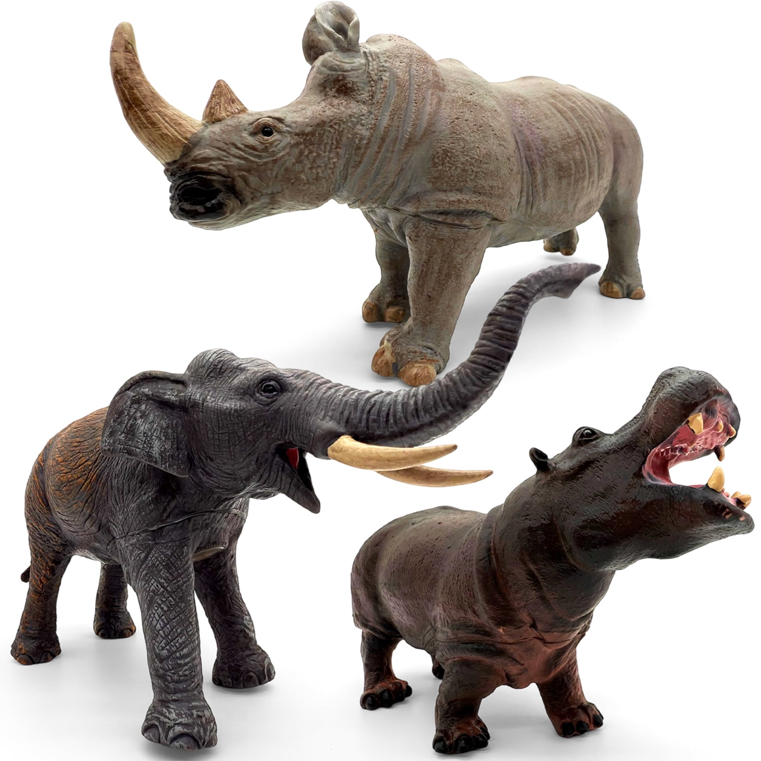 National Geographic Giraffe Gorilla Rhinoceros Zebras Figurines