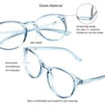 thumbnail image 2 of Blue Light Blocking Glasses, 2 Pack Computer Reading Glasses for Anti Eyestrain，Stylish Oval Frame, Anti Glare(Clear Blue + Clear Gray, 2.00 Magnification), 2 of 6