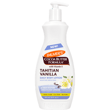 Palmer's Cocoa Butter Formula Tahitian Vanilla Body Lotion, 20 oz, Daily Moisturizing Lotion for Dry Skin with Shea Butter & Vitamin E, Hydrates & Protects, with 48-Hour Deep Moisture