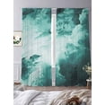 thumbnail image 3 of Clouds Sheer Curtains 2 Panels Set Abstract Gradient Green Clouds Sky Sheer Window Curtains Light Filtering Rod Pocket Voile Drapes for Bedroom Living Room 52"X84", 3 of 9