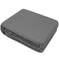 Sweet Home Collection Waffle Weave Cotton Blanket King Gray