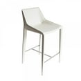 thumbnail image 2 of Modrest Halo Modern Ivory Saddle Leather Counter Stool, 2 of 3