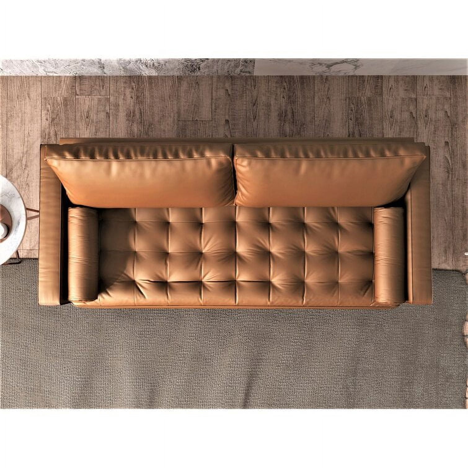 Darby 69.7'' Faux Leather Square Arm Sofa