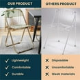 thumbnail image 4 of Bowery Hill Acrylic Folding Chair With Gold Metal Frame in Amber, 4 of 16
