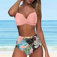 thumbnail image 2 of Aayomet Women High Waisted Bikini Set Two Piece Swimsuits Push up Wrap Swim Suits Top Tummy Control Bathing Suit (Pink, XXL), 2 of 6