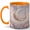 Orange, variant on Crescent Moon Coffee Mug, Fantasy Garden Mug for Women, Watercolor Moon Swing with Flowers and Butterflies, Dreamy Gift, Ceramic 11 Oz Cup