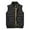 Black, variant on Men's Casual Solid Color Vest - Stand-up Collar Zip-up Fleece-lined Warm Sleeveless Jacket, Army Green, Size L