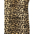 thumbnail image 4 of Unique Bargains Men's Leopard Animal Print Notched Lapel Slim Fit Blazer XL Yellow Black, 4 of 7