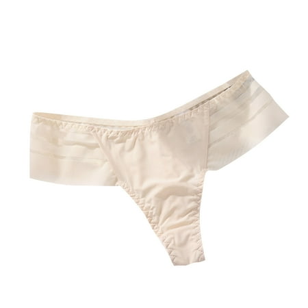 

DORKASM Low Rise Thong Underwear Seamless Comfortable Mesh Panties Hipster Complexion XL