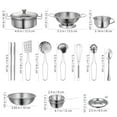 thumbnail image 2 of 16Pcs Stainless Steel Cookware Set Saucepan Lids Pot Cooking Kitchen, 2 of 8