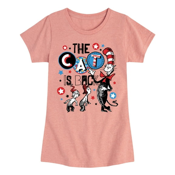 The Cat in the Hat - The Cat Is Back Stars - Toddler & Youth Girls Short Sleeve Graphic T-Shirt