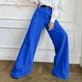 thumbnail image 6 of iHPH7 Wide Leg Pants for Women Casual Pants for Women Wide Leg Lounge Pants for Women Travel Pants Palazzo Pants for Women High Waisted Pants for Women Baggy Pants Blue XL, 6 of 9
