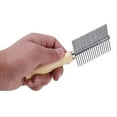 thumbnail image 4 of Ludlz Pet Dog Cat Double Side Metal Row Teeth Brush Massaging Grooming Hair Comb Rake, 4 of 5