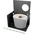 thumbnail image 5 of Top Entry Litter Box Enclosure, Flip Top Litter Box Furniture, Modern Wooden Litter Box Cabinet with Scratch Mat as Side Table (Black), 5 of 9