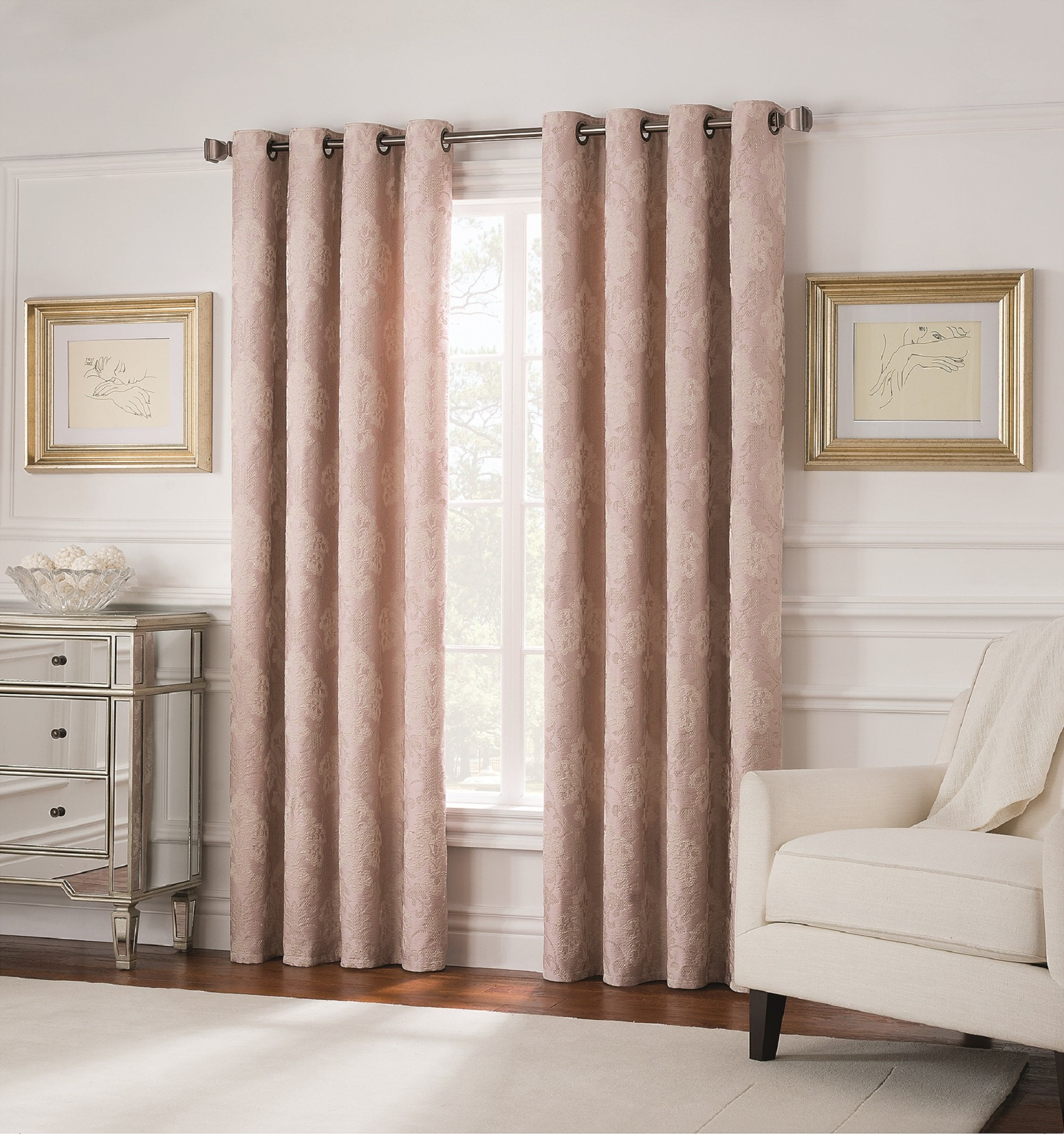 Belvedere Pencil Pleat Taped Top Blackout Curtains Thermal and Noise Reducing 