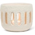 thumbnail image 1 of Abbott Collection Large Textured Hurricane Candle Holder - Cement, Ivory (3.5" H), 1 of 3