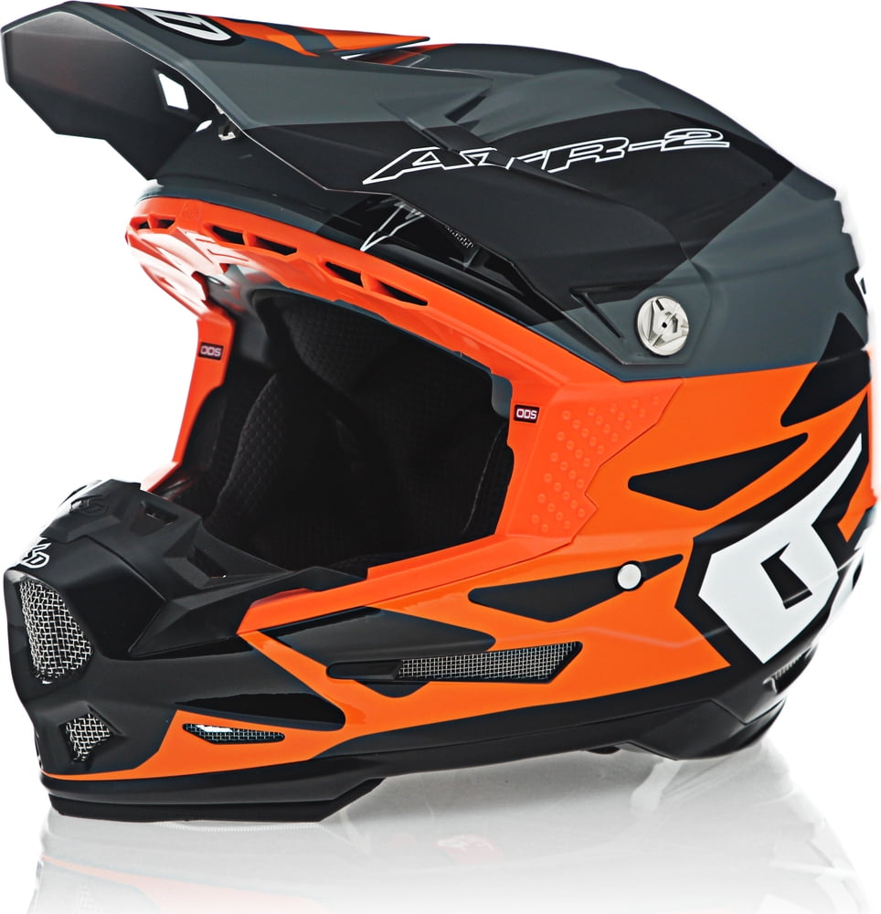 6D ATR-2 Merge Orange Grey Black Helmet 