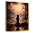 thumbnail image 2 of Designart "Red Meditation delicate Reverie" Portrait Floater Framed Canvas Print, 2 of 7