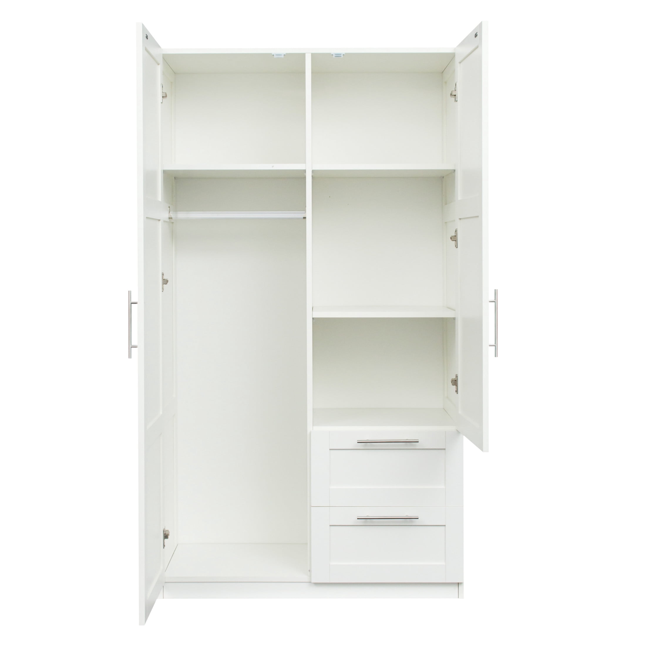 Noble House Eira 70.9" High Wardrobe and Kitchen Cabinet, Storage Zones, Space-Saving Design, White