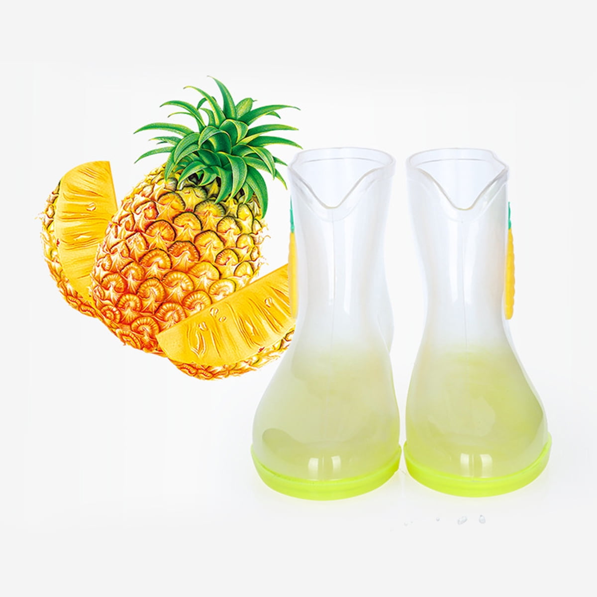 Pineapple top rain boots