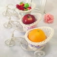 thumbnail image 6 of Rattan Flower Basket Vase Tricycle Plant Stand - Flower Pot Cart Holder - Ideal for Home, Garden, Patio - Great Gift for Plant Lovers, Housewarming, Mother’s Day - Parisian Style, 6 of 8