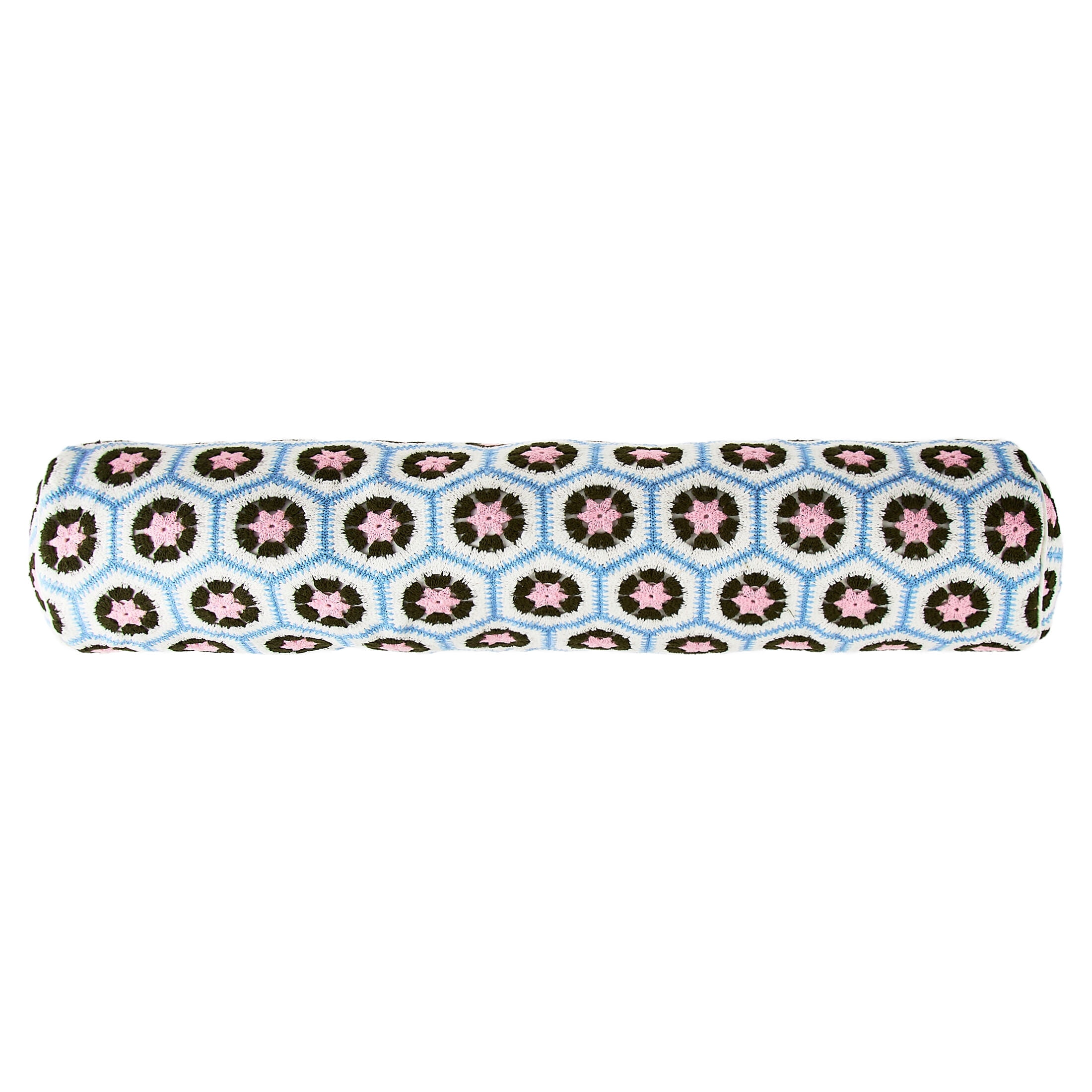 Mainstays 8" x 36" Multicolor Crochet Bolster Decorative Pillow