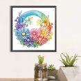 thumbnail image 2 of Pintura de diamante 5D DIY Kit de taladro en forma especial parcial Rainbow Flower Home Art Hugtrwg Para estrenar, 2 of 9