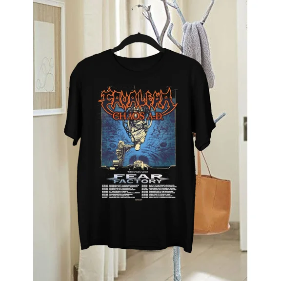 Cavalera Chaos A.D. on Fall 2025 US Tour T Shirt Black All Size AR1371