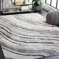 thumbnail image 2 of SAFAVIEH Meadow Savannah Wavy Marble Area Rug, Light Grey/Black, 9' x 12', 2 of 8