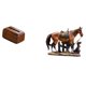 thumbnail image 1 of Organizador de pañuelos y servilletas rectangular multifuncional con adorno de estatua de caballo artística, escultura de resina para el hogar, la ofi, 1 of 8