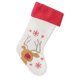 thumbnail image 5 of 3 piezas de medias navideñas de lino bordadas medias navideñas adornos navideños medias colgantes navideños bolsas de regalo BR Rojo Verde, 5 of 5