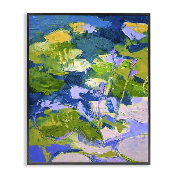 Stupell Industries Modern Bold Pond Botanicals Lotus Flowers Black Framed Giclee Art, 11 x 14, by Dorothy Fagan